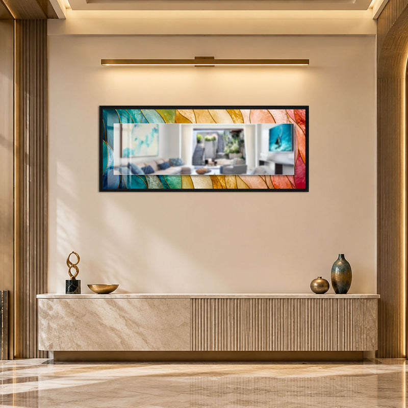 Prismatic Leaf Mosaic with black frame