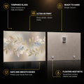 Gilded Floral Whispers — tempered glass, ultra HD print, ready to hang