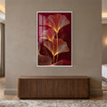 Golden Ginkgo Elegance with white frame