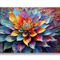 Artronauts Glass Print Colourful Abstract Flower