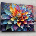 Artronauts Glass Print Colourful Abstract Flower