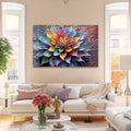 Artronauts Glass Print Colourful Abstract Flower