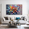 Artronauts Glass Print Colourful Abstract Flower