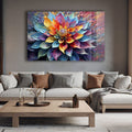 Artronauts Glass Print Colourful Abstract Flower