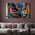 Artronauts Glass Print Colourful Owl
