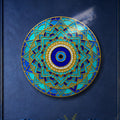Blue Gold Evil Eye Star Mandala lifestyle view