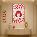 Crimson Bob Pop with gold frame