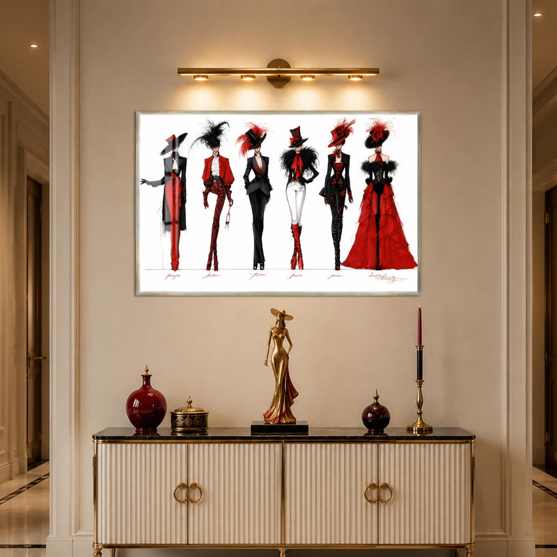 Crimson Couture Lineup with silver frame