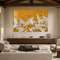Golden Cranes in Flight lifestyle view
