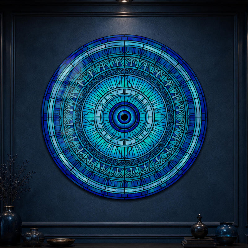Turquoise Filigree Evil Eye Mandala lifestyle view