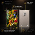 Emerald Jazz Session — tempered glass, ultra HD print, ready to hang