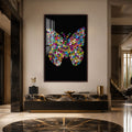 Artronauts Glass Print 12x18 cm | 4.7"x7.1" / Walnut Butterfly Ascension Glass Wall Art