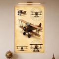 Vintage Biplane Studies in a modern room