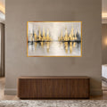 Golden City Reflections with gold frame