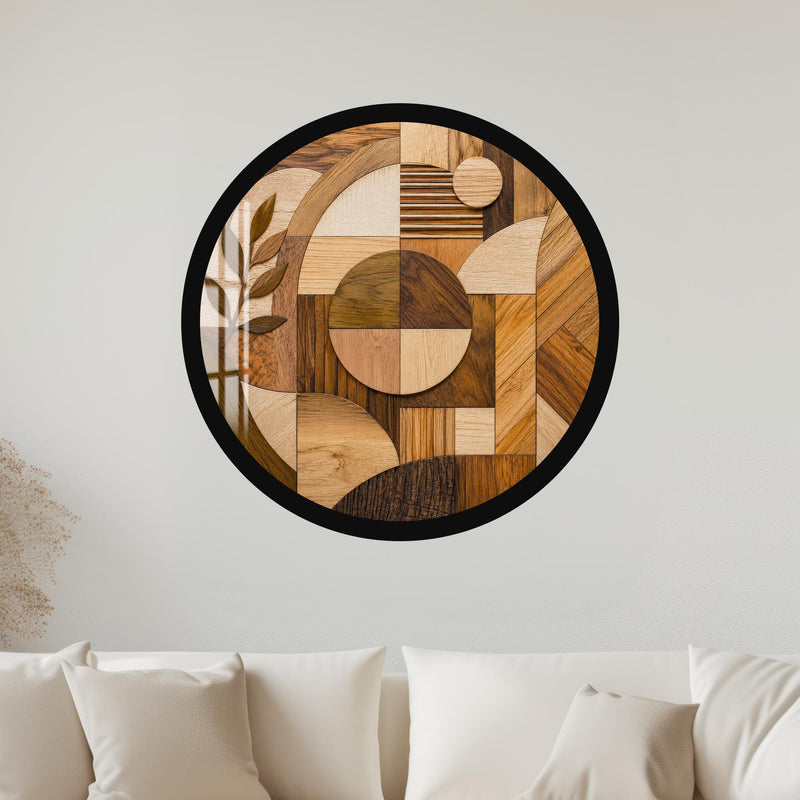 Woodland Geometry with black frame
