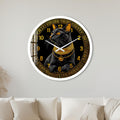 Egyptian Black Cat with white frame