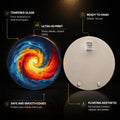Elemental Vortex — tempered glass, ultra HD print, ready to hang