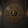 Gold Silhouette Portrait Medallion lifestyle view