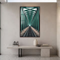Emerald Railway Bridge with walnut frame