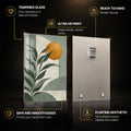 Sage Sunset — tempered glass, ultra HD print, ready to hang