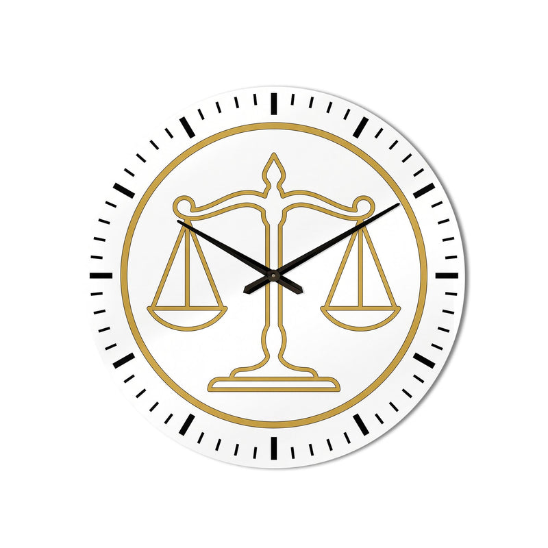 Golden Scales Of Justice product shot on white background