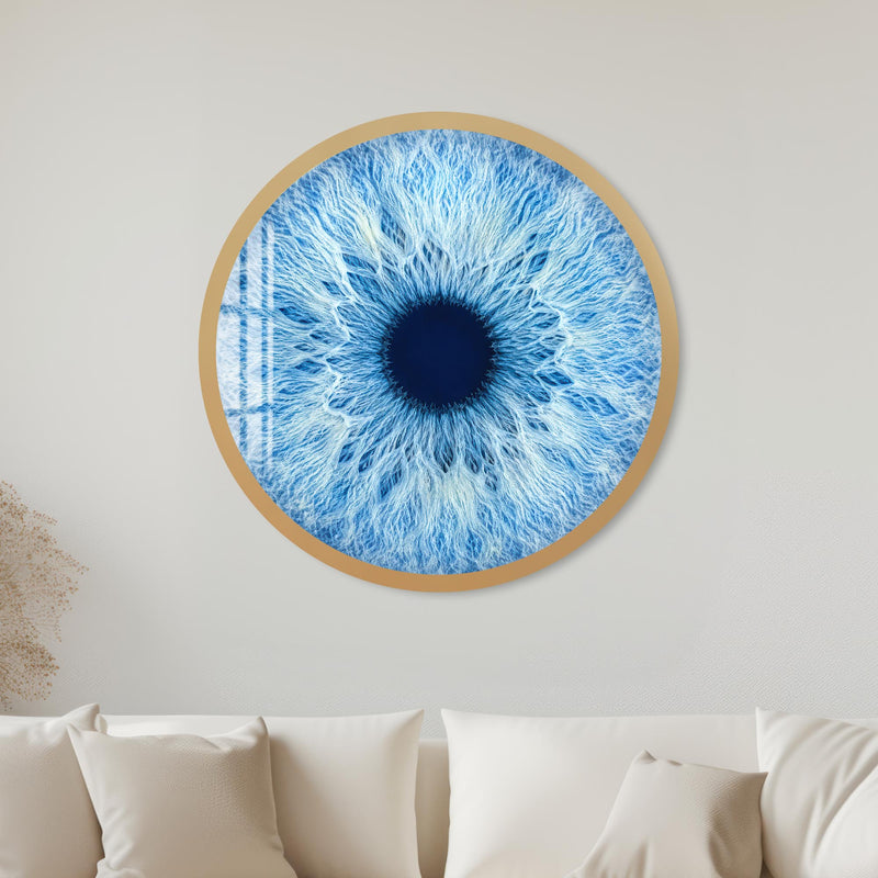 Arctic Blue Iris with gold frame