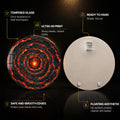 Molten Core Spiral — tempered glass, ultra HD print, ready to hang