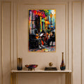 Jazz Street Corner with gold frame