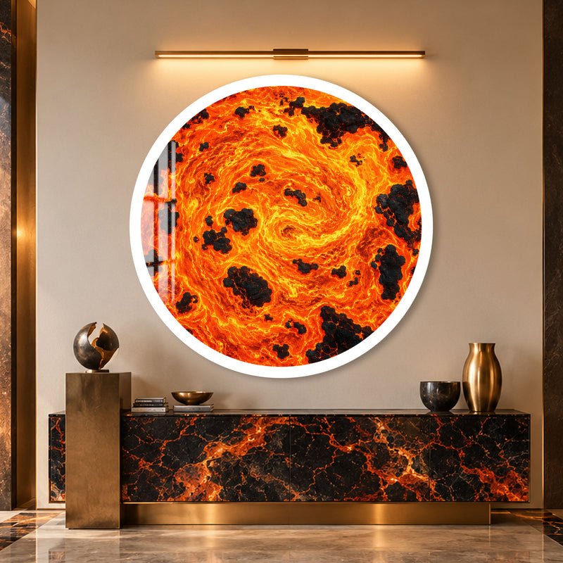 Molten Fire Vortex with white frame
