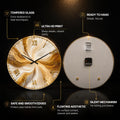 Golden Marble Swirl — tempered glass, ultra HD print, ready to hang