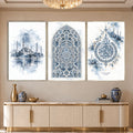 Islamic Blue with silver frame
