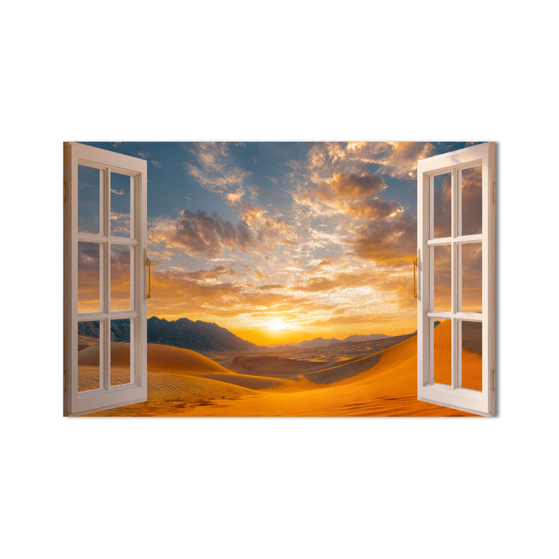 Desert Window Sunset product shot on white background