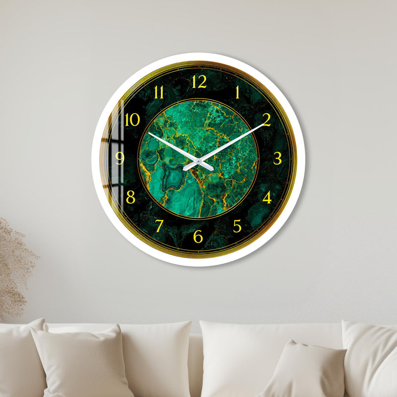 Emerald Gold Marble with white frame