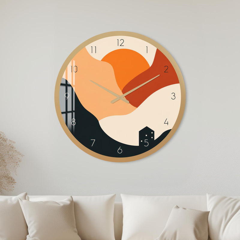 Sunset Hills with gold frame