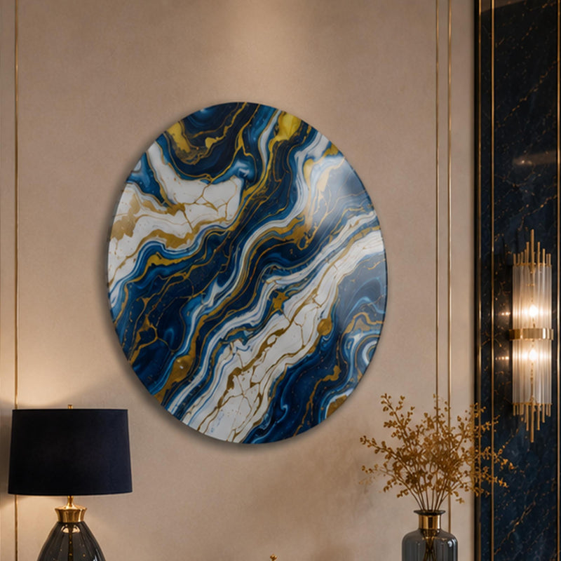 Sapphire Marble Flow close-up angled detail