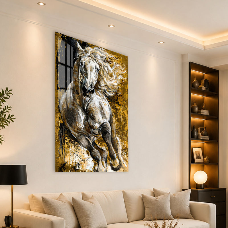 Golden White Stallion angled lifestyle view