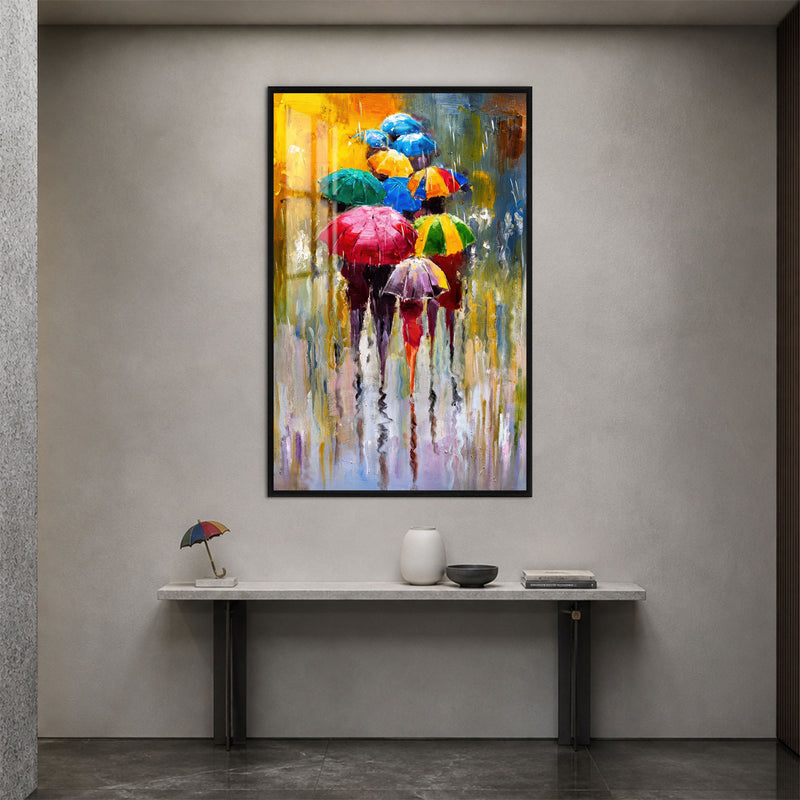 Rainy Day Umbrellas with black frame