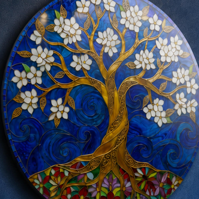 Blossoming Gold Tree On Royal Blue lifestyle view