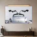 Silver Gullwing Classic in a modern room