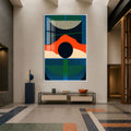 Artronauts Glass Print 12x18 cm | 4.7"x7.1" / White Modern Geometric Rhythm Glass Wall Art