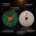 Emerald Gold Rings — tempered glass, ultra HD print, ready to hang