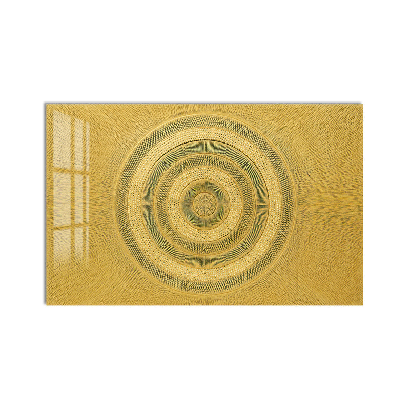 Golden Concentric Sunburst product shot on white background