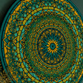 Teal Gold Rose Window Mandala lifestyle view