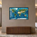 Ocean Relief World Map lifestyle view