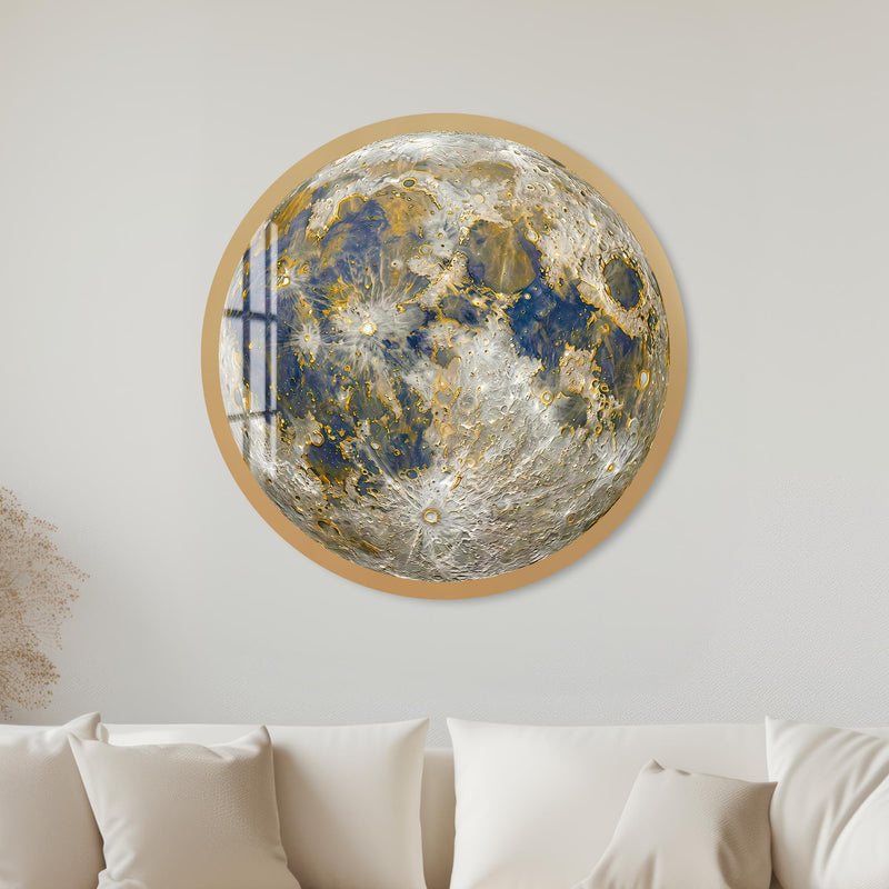 Gilded Moon with black frame