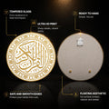 Al-Quran Al-Kareem Trefoil Medallion — tempered glass, ultra HD print, ready to hang