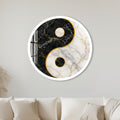 Marble Yin Yang with white frame