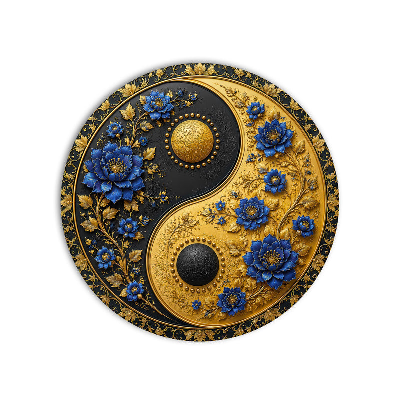 Floral Yin Yang product shot on white background