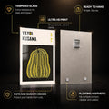 Dotted Yellow Pumpkin — tempered glass, ultra HD print, ready to hang