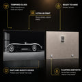 Artronauts Glass Print Classic Black Roadster Glass Wall Art